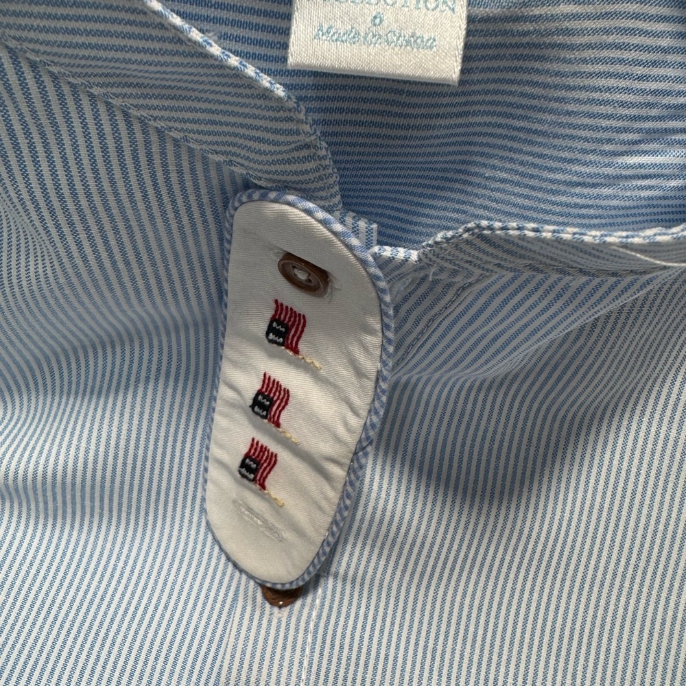Edgehill Boys Blue Stripe Outfit Set Shirt Pants Easter Spring NWT Size 6 - Picture 7 of 11